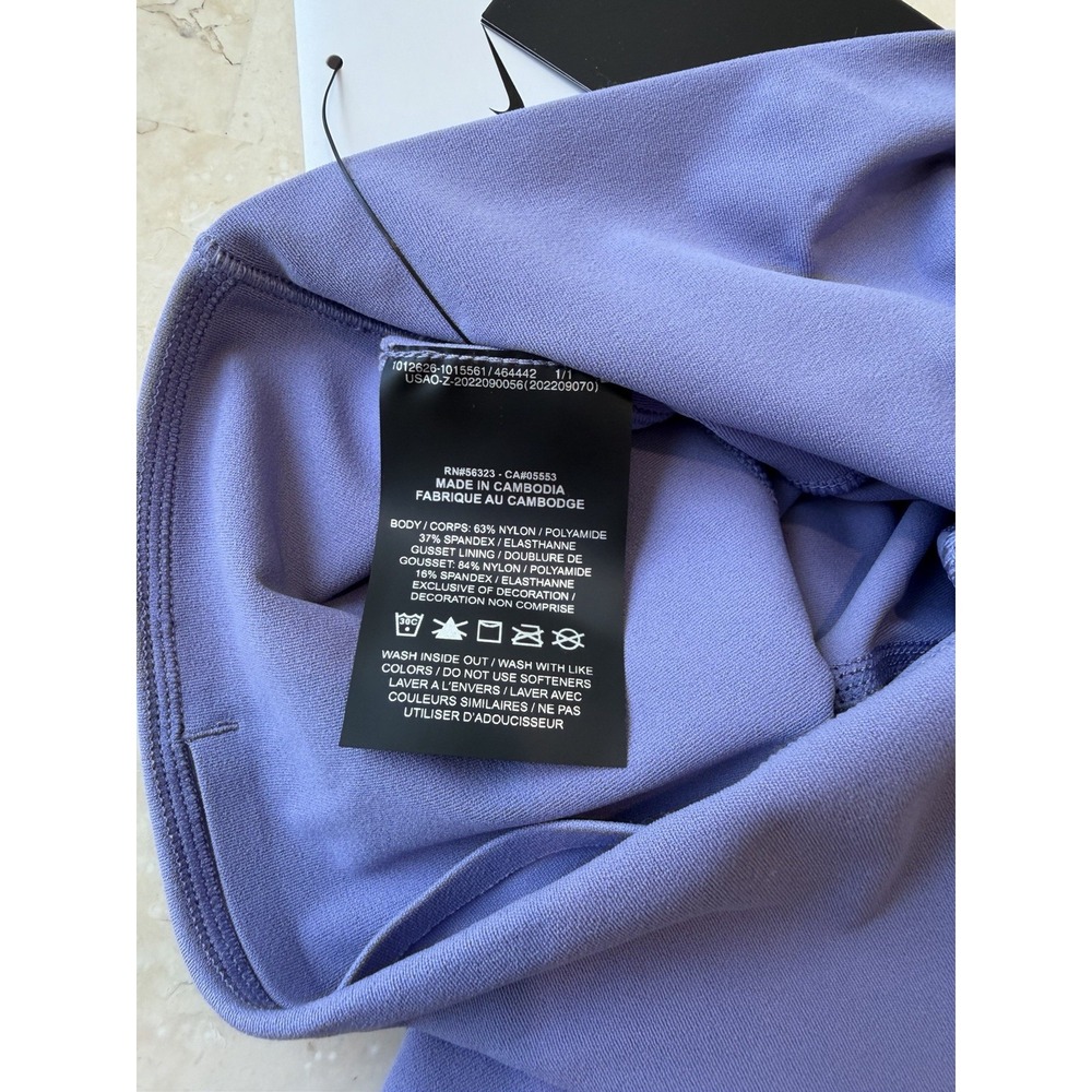 Nike Zenvy Dri-FIT Women's High Rise Biker Shorts Stretch Purple 8" XS - Picture 8 of 11